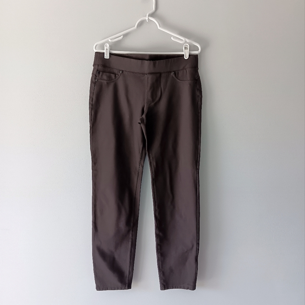 Liverpool Jeans Company Pull-on Pants 9" Rise Dark Chocolate Brown Size 10